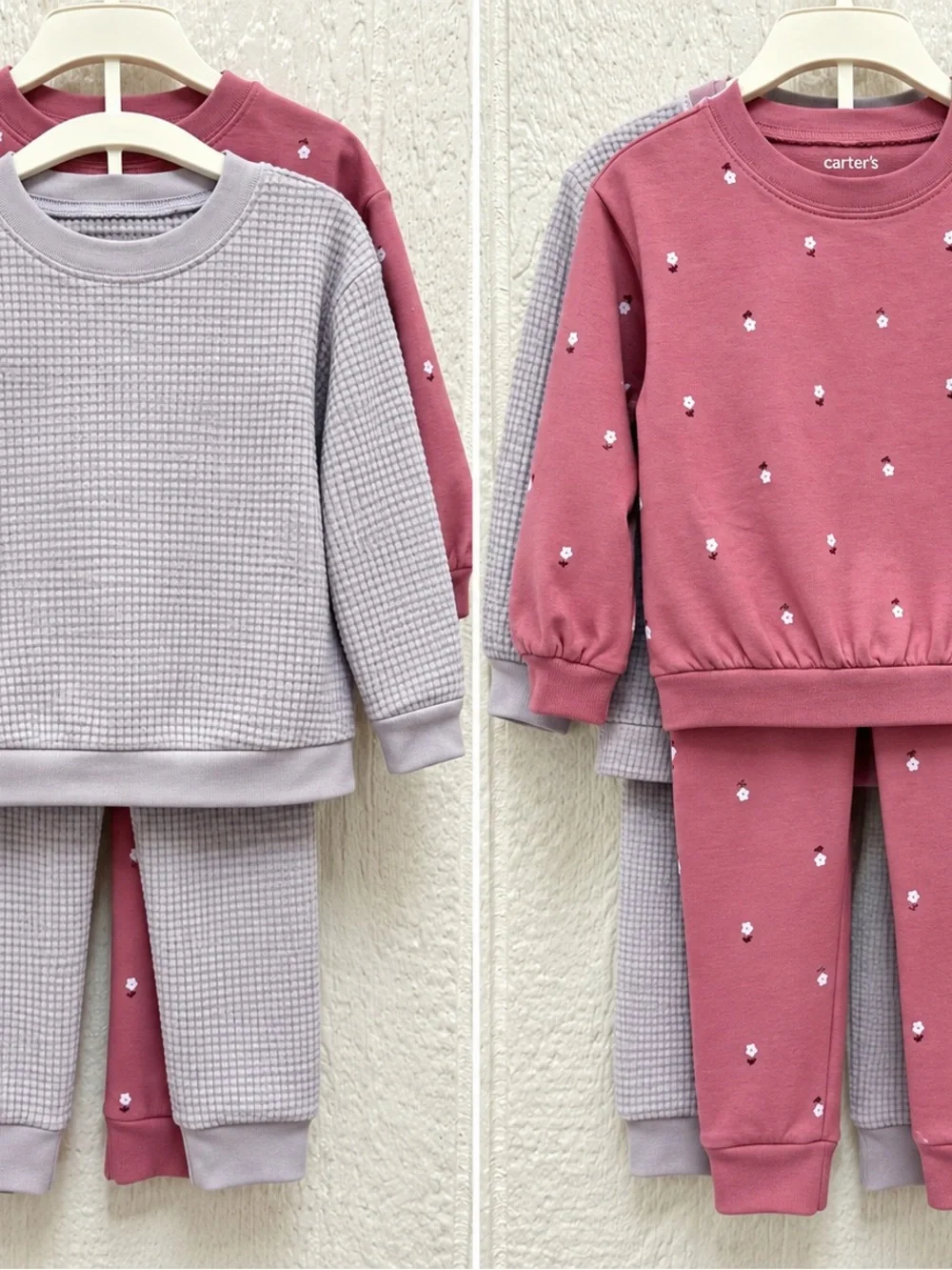 Carter's Mauve Pink & Light Purple Kids Two-Piece 12m